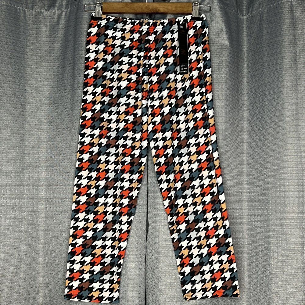 New Mix Leggings One Size Capri Cropped Orange Black Gray  NWT